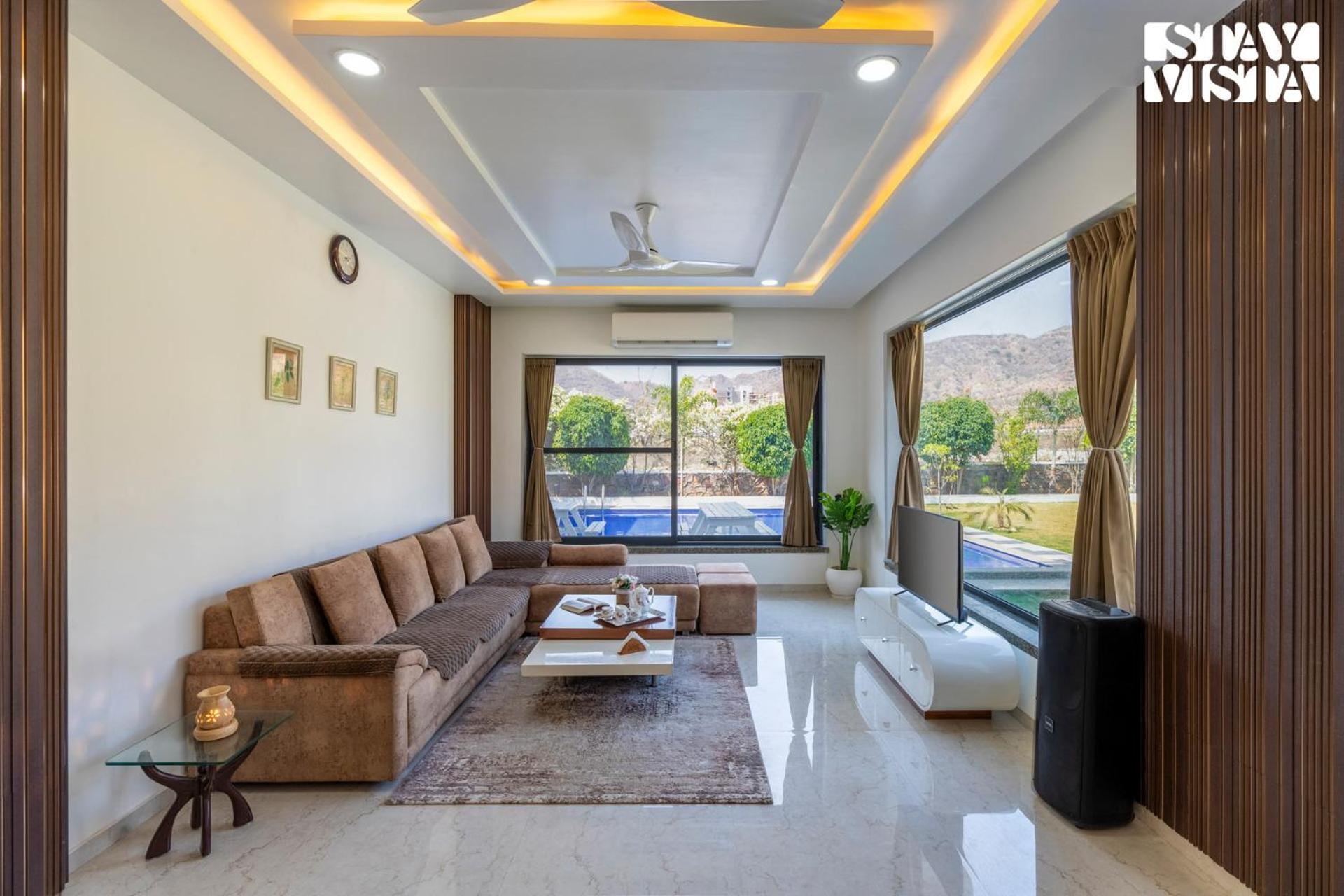 Stayvista'S Bella Dream - Mountain-View With Outdoor Pool, Lawn Featuring A Gazebo & Indoor Games Udaipur Exterior foto