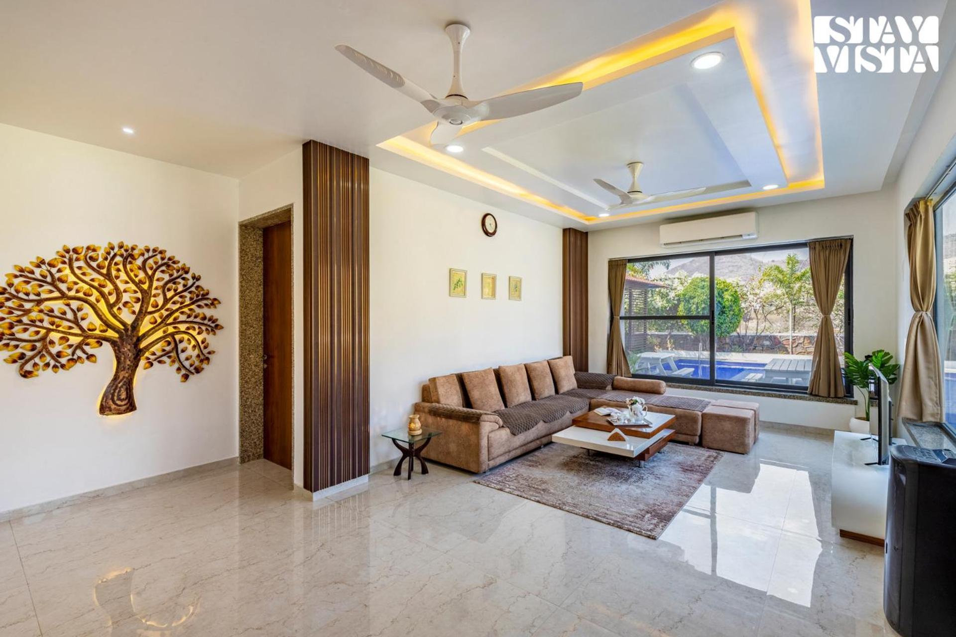 Stayvista'S Bella Dream - Mountain-View With Outdoor Pool, Lawn Featuring A Gazebo & Indoor Games Udaipur Exterior foto